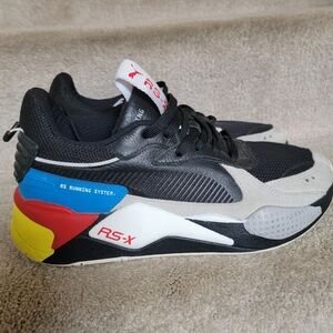 PUMA RS-X TOYS REINVENTION Black White Yellow Red Grey Running Shoes Men size 10